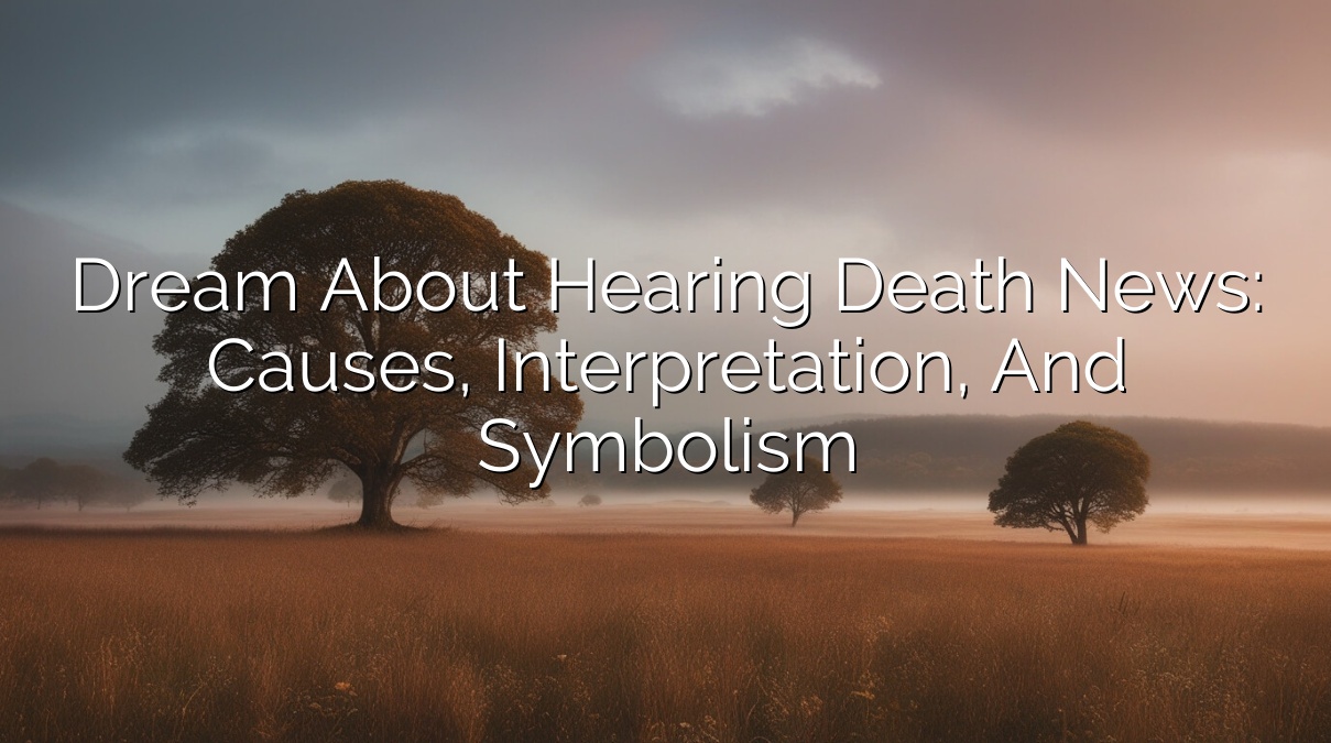 Dream about Hearing Death News: Causes, Interpretation, and Symbolism