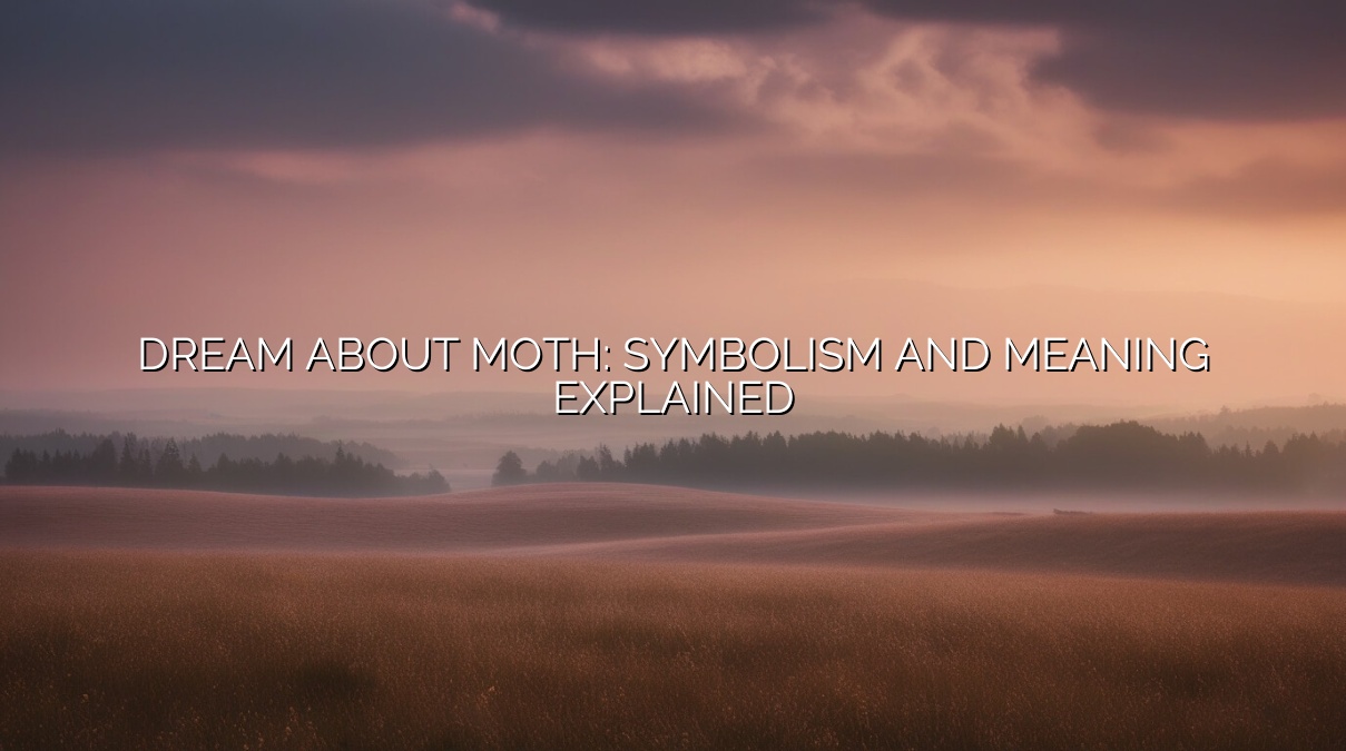 Dream about Moth: Symbolism and Meaning Explained