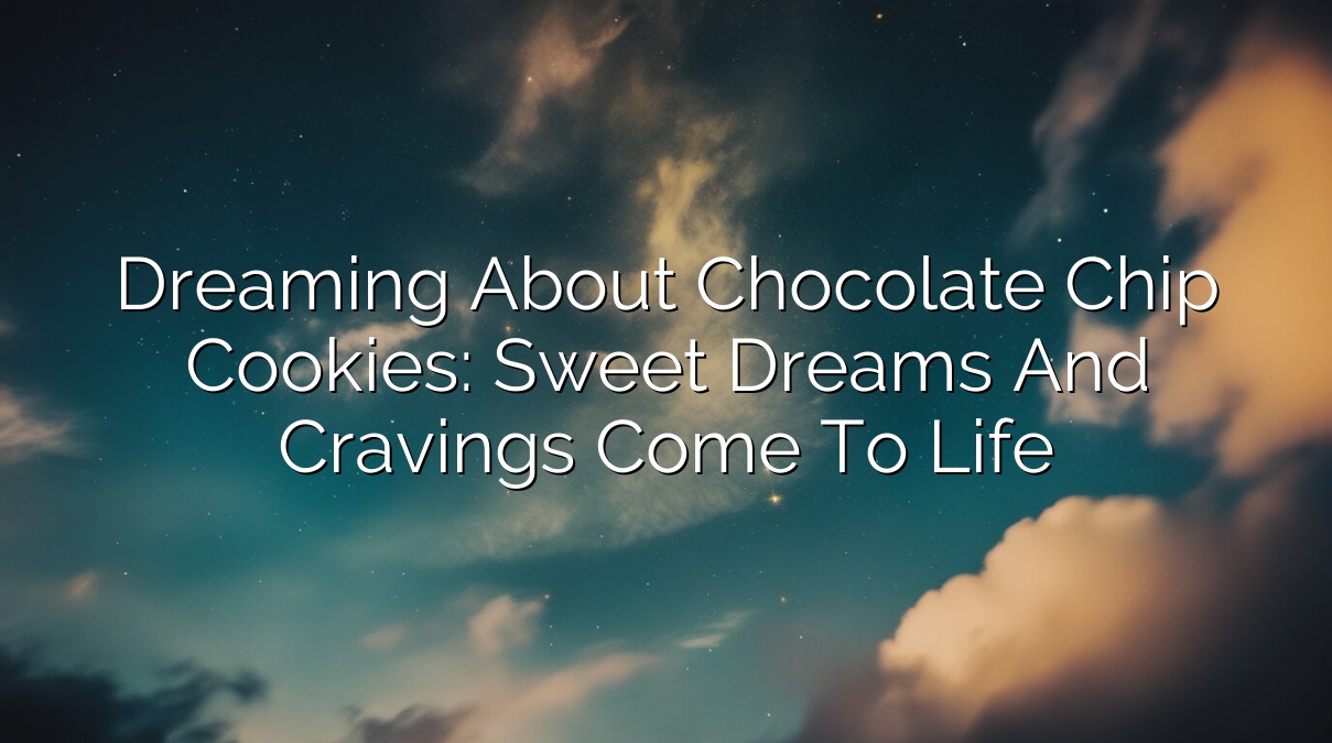 Dreaming About Chocolate Chip Cookies: Sweet Dreams and Cravings Come to Life