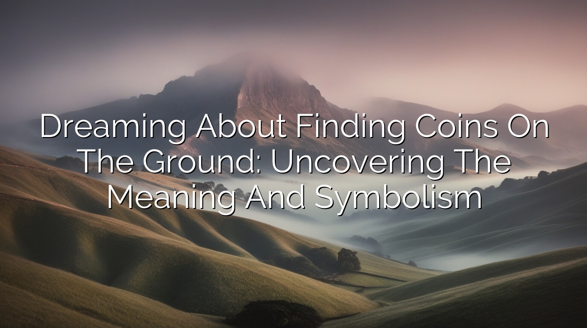 Dreaming About Finding Coins on the Ground: Uncovering the Meaning and Symbolism