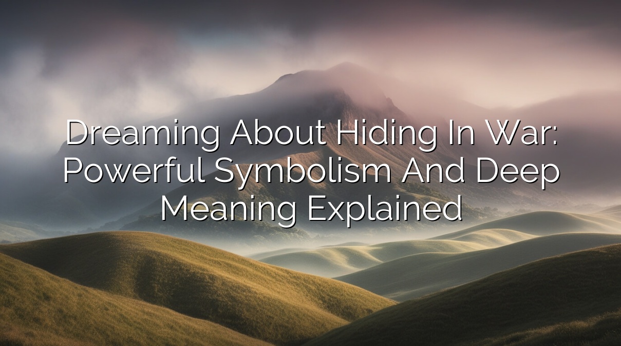 Dreaming About Hiding in War: Powerful Symbolism and Deep Meaning Explained