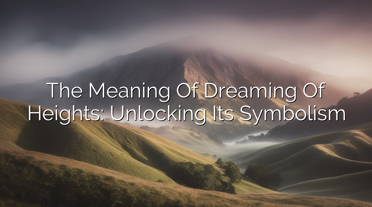 The Meaning of Dreaming of Heights: Unlocking its Symbolism